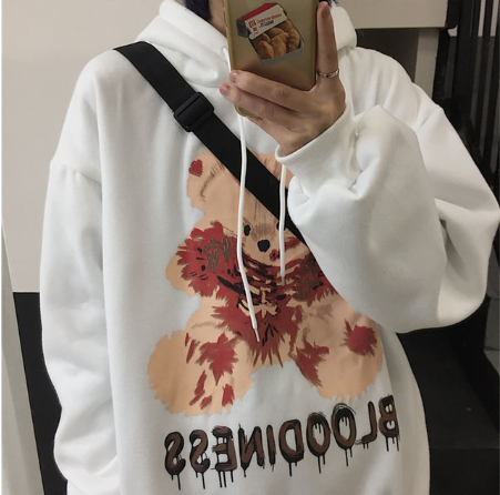 Lizakosht Gothic Japan Cartoon Hip Hop Hoodie Sweatshirt Oversize Women Spring Autumn Funny Punk Hoodies Tops Females Clothes Hoodie Girl