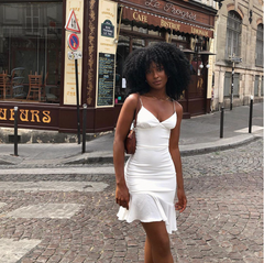 Lizakosht  Spaghetti Straps Ruffles Mini Dress Club Party Elegant Sleeveless Slip Women's Summer Sundress Outfits Holiday