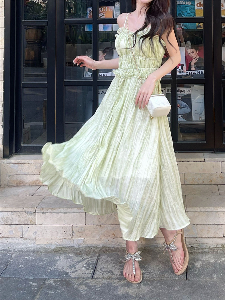 Summer Designer Kawaii Dress Women Elegant Strap Solid Sweet Mini Dress Female French High Street Party Night Mini Dress 2021