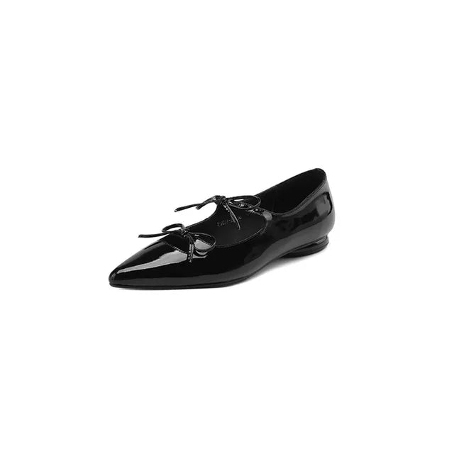 Lizakosht New Spring/Autumn Pointed Toe Women Pumps Patent Leather Low Heels Shoes for Women Comfortable Mary Jane Shoes Ladies Shoes
