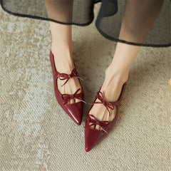 Lizakosht New Spring/Autumn Pointed Toe Women Pumps Patent Leather Low Heels Shoes for Women Comfortable Mary Jane Shoes Ladies Shoes