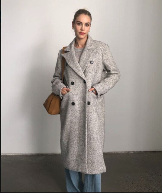 Lizakosht 2023 Women Fashion Woolen long Coat