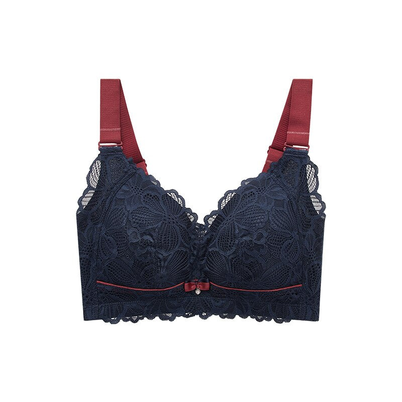 Plus Size Bras For Woman Minimizer Lace Bralette Wire Free Push Up Lingerie Underwear For Woman Convertible Straps Bras Ladies