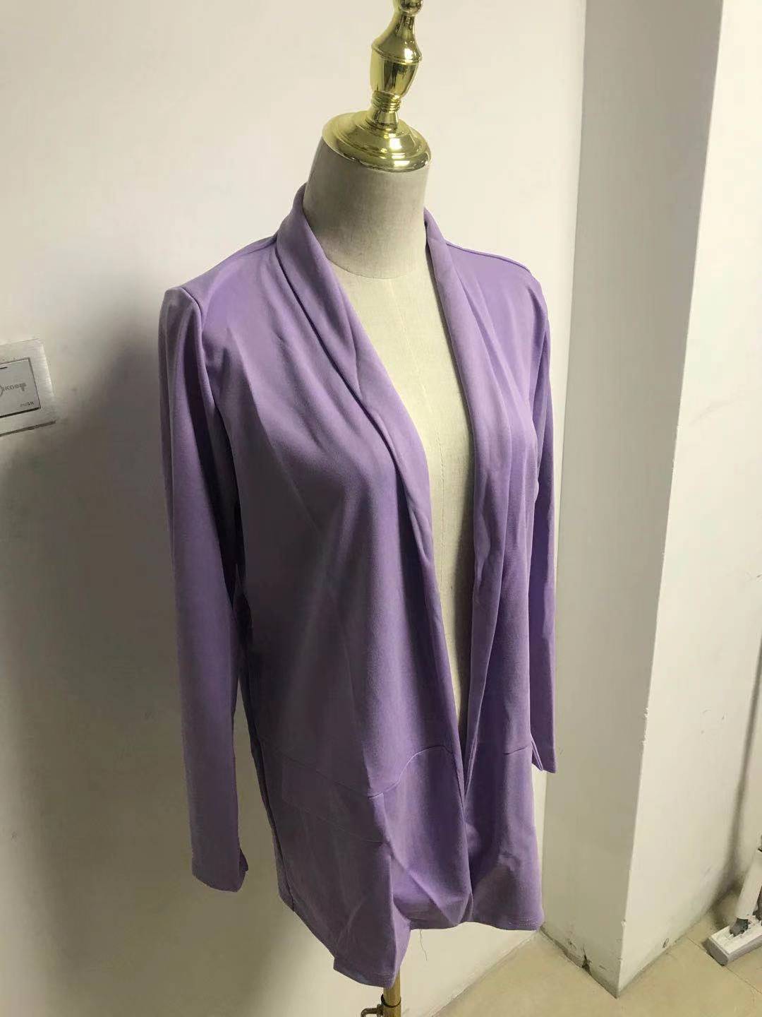 Classic Office Blazer Suit Two Piece Set 2021 Women Casual Commute Cropped Pants Suits Solid Color Mid Length Blazer with Pocket