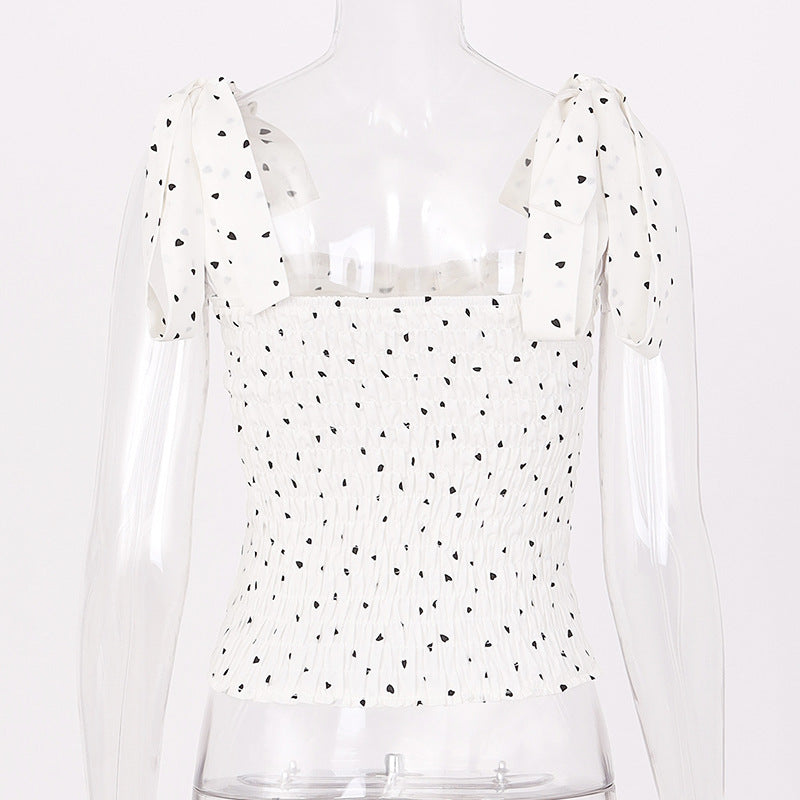 Sexy Cropped top t shirt Bandage Halter Ruched Black Flower tops for women Spring Autumn Ropa mujer Vetement femme Woman clothes