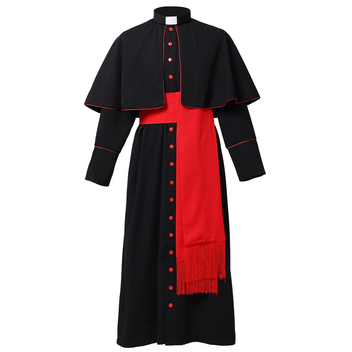 Clergy Men Cassock Priest Costume Bishop Roman Catholic Church Soutane Pope Pastor Father Mass Missionary Robes Outfit