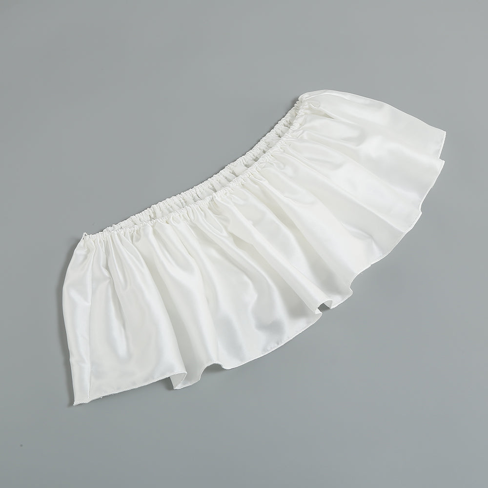 Lizakosht New Summer Two-Piece Suit One-Way Neck Ruffle Top Lady Elegant Ruffled Lady Tight Sexy Celebrity Party Suit