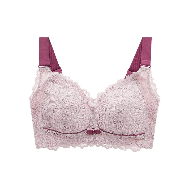 Plus Size Bras For Woman Minimizer Lace Bralette Wire Free Push Up Lingerie Underwear For Woman Convertible Straps Bras Ladies