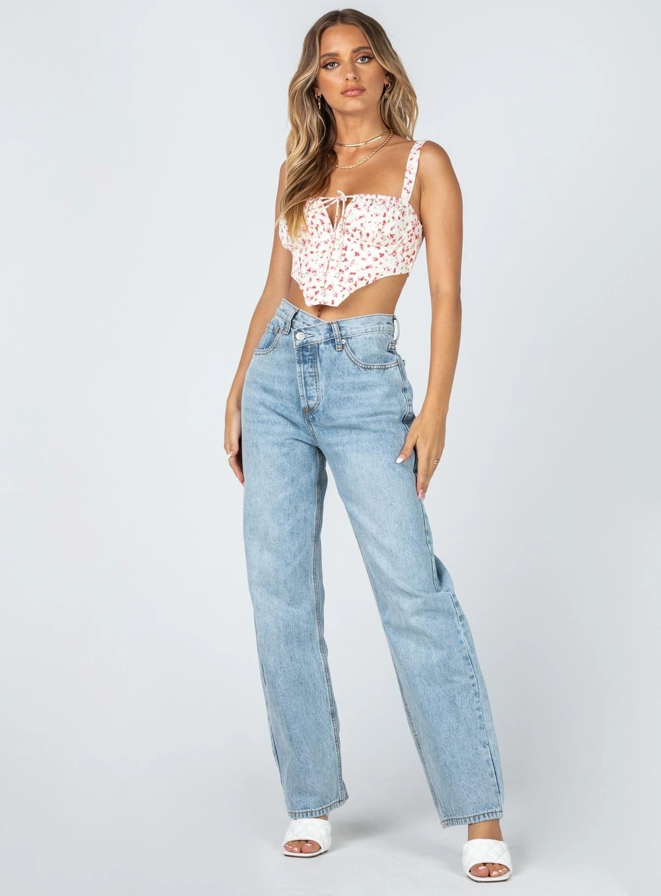 Lizakosht  High Quality Elegant Sexy V-neck Crop Tops Summer Floral Women's Corset Top  Club Party Tee Shirts Mujer