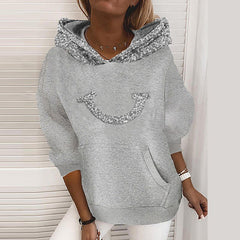 Autumn New Fashion Sequin Women Hooded Sweatshirt 2022 Spring Casual Long Sleeve Tops Pullover Harajuku Female Patchwork Hoodies
