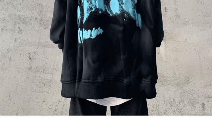 New Gothic Hoodies Women Clothes Fashion Vintage Ins Irregular Printing Long Sleeve Clothes for Teens Sweatshirt