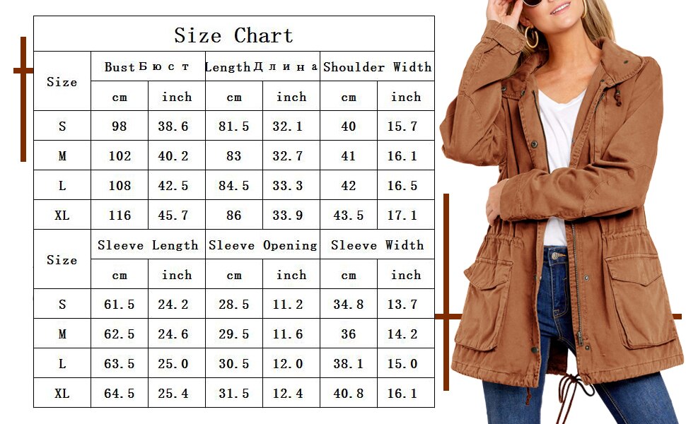 Lizakosht Military Jacket Women Hooded Windbreaker Autumn Winter Female Long Sleeve Outerwear Casual Streetwear Stand Collar Zip Up Jacket