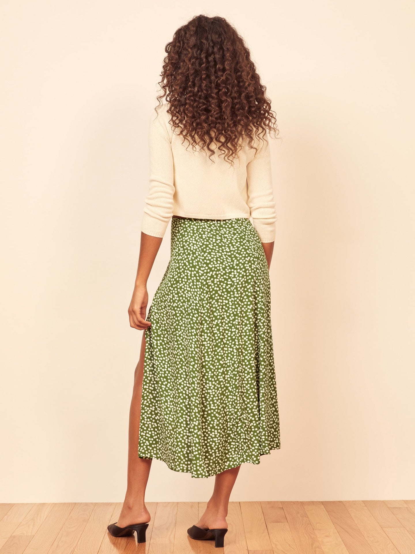 Tossy High Waist Split Out Floral Mid Skirt Women Sexy Vintage Boho A-line Skirts Slim Party Streetwear 2022 Holiday Beachwear