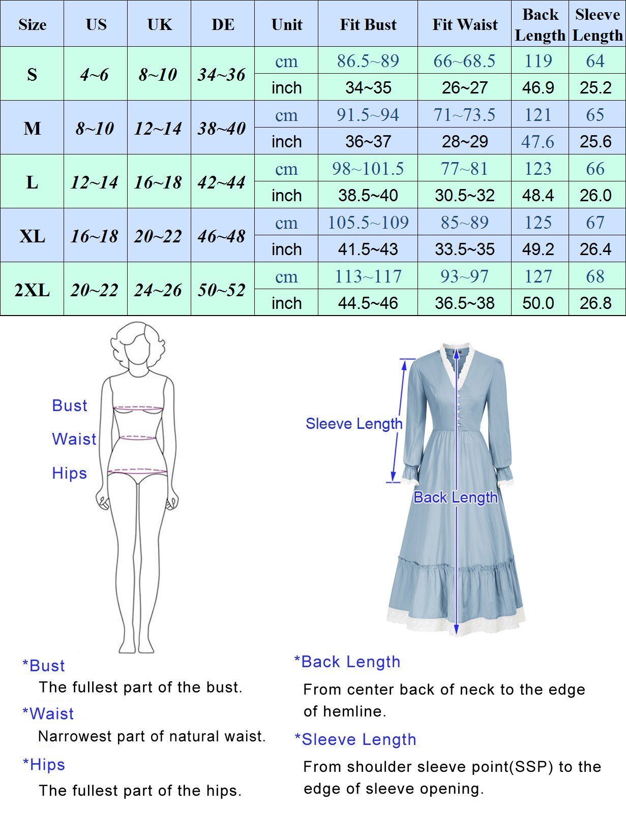 SD Women Renaissance Cotton Dress Puffed Long Sleeve V-Neck Flared A-Line Dress Women Vintage Solid Color Winter Dress Elegant