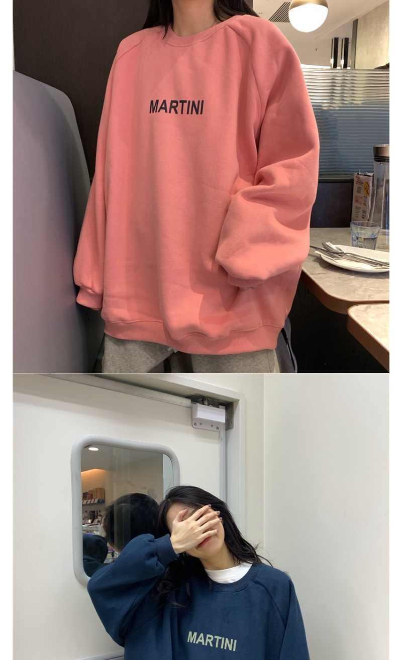 Hoodies Women Chic Letter High Street All-match Simple Unisex Couples Oversized Sweatshirt Thicker Soft Fall Basic Lady Clothing