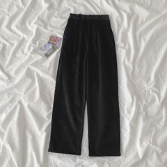 Streetwear Corduroy Pants Women Spring Summer 2022 New Korean Loose Retro Pants Wide Leg Pants Woman Baggy Casual Pants