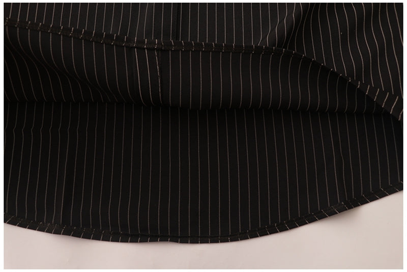 Fake Two Piece Striped Shirt Women Patchwork Knitted Turtleneck  Autumn Winter Long Sleeve Casual Loose Female Blouse Tops