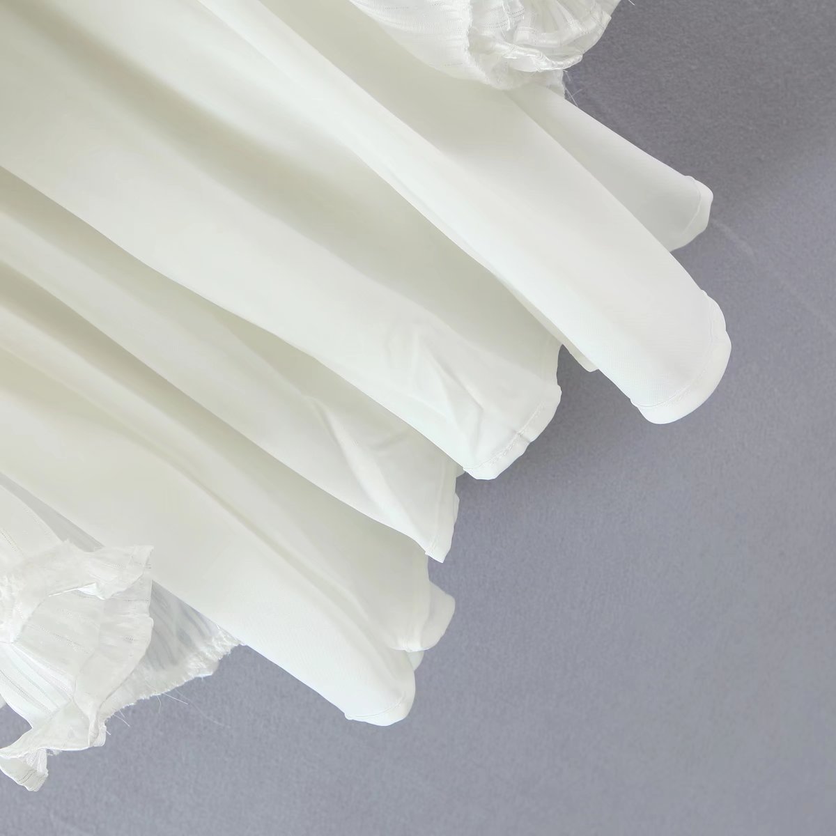 Lizakosht Summer Women Sexy Sling Sweet Ruffle Cake Chiffon Dress Female Holiday Party Mini White Dresses Ladies Chic Vestido