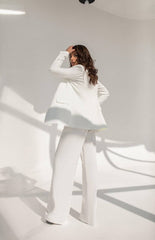 Summer White Mother of the Bride Pants Suit Women Ladies Formal Evening Party Tuxedos Formal Work Wear For Wedding 2 pcs