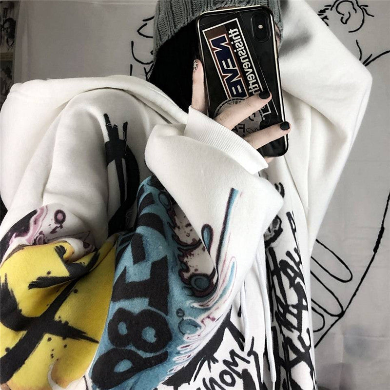 Lizakosht Gothic Japan Cartoon Hip Hop Hoodie Sweatshirt Oversize Women Spring Autumn Funny Punk Hoodies Tops Females Clothes Hoodie Girl