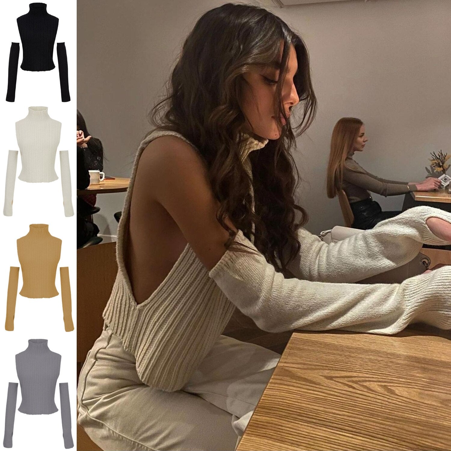 Fashion Women's Knitted Sweater Tops Womens Sweaters Pullover Woman Basic Female Top Clothing