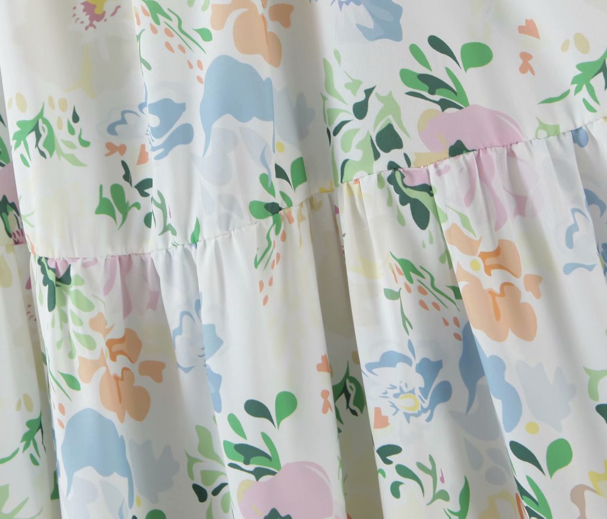 Women France Floral Print Holiday Dress Square Collar Back Tie Bow Backless Dresses Slim Midi Slit Dress 202107