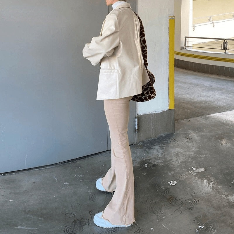 New style jeans retro brown high waist high stretch bootcut jeans women y2k baggy wide leg jeans vintage streetwear