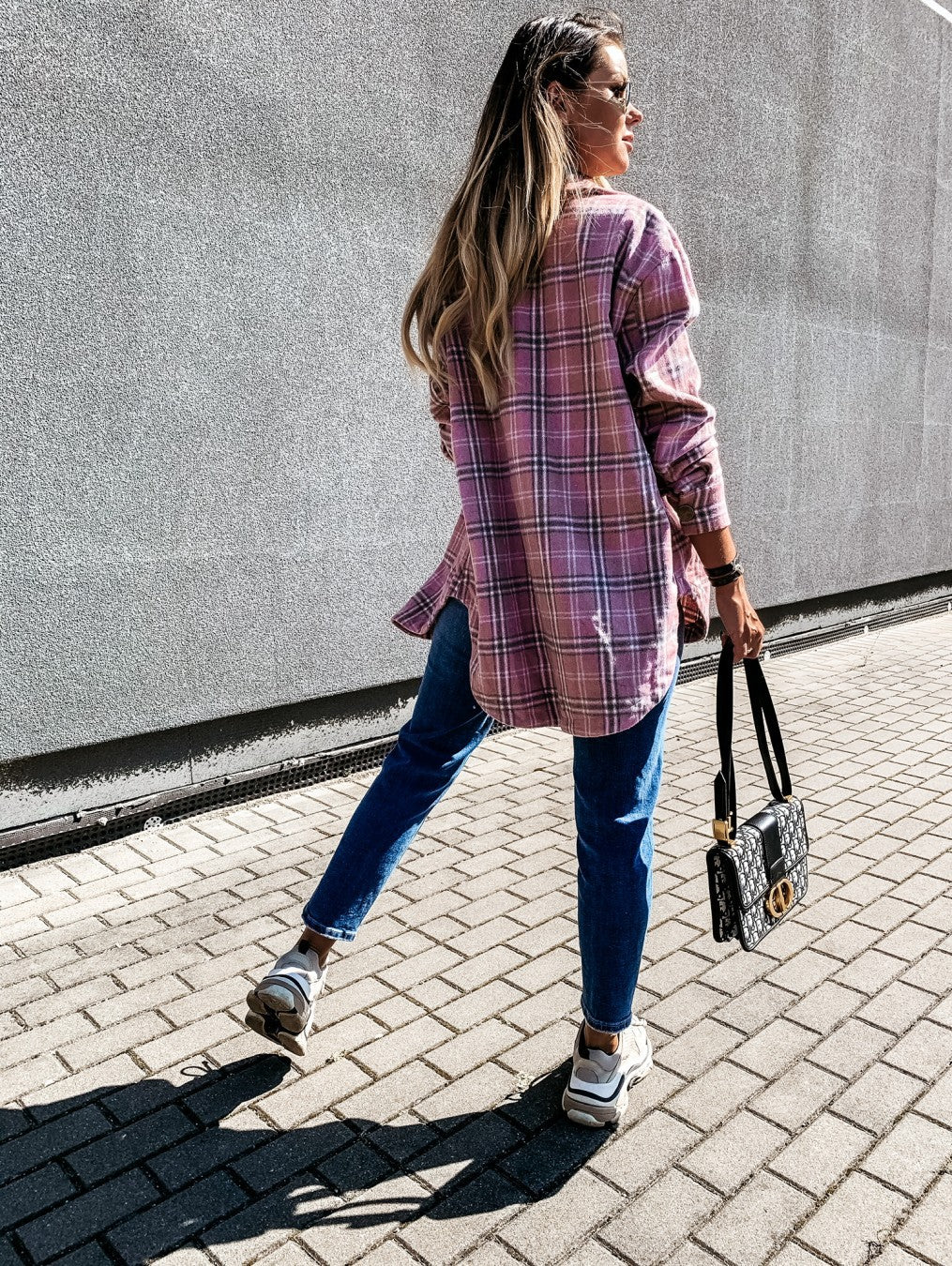 Fashion Women Long Sleeve Plaid Shirt Coats Top Spring Autumn Casual Lapel Cardigan Jackets Outerwear Streetwear