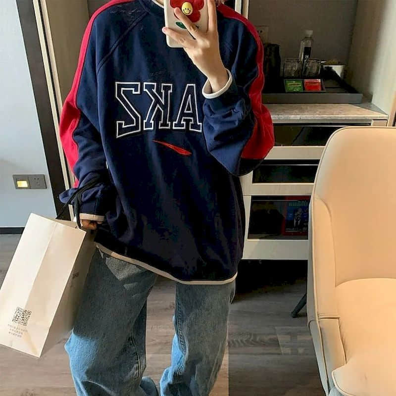 Long-sleeved T-shirt Hip Hop men women society vintage all-match spring autumn top student Korean loose sports streetwear shirts