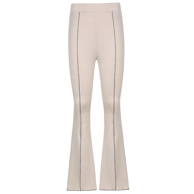 Lizakosht Vintage Y2k Pant Bell Bottom Pants High Waist Trousers Slim Solid Women's Pant Streetwear Flare Pants for Women