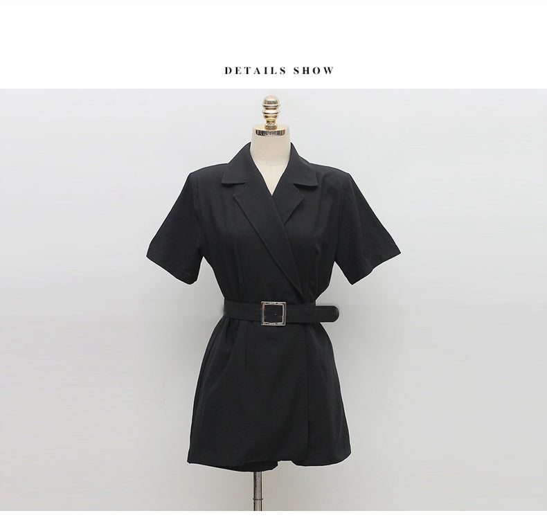 New arrival ladies fashion temperament comfortable jumpsuit elegant work style high quality vintage cute black playsuit jumpsuit
