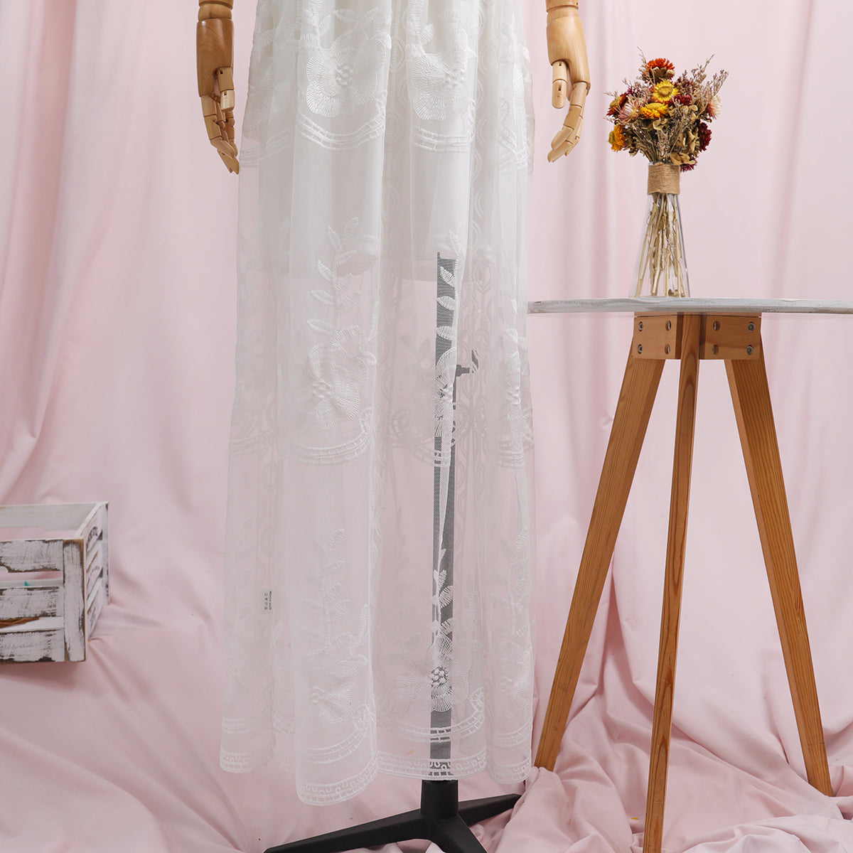 Summer Boho Women Maxi Dress Loose Embroidery White Lace long Tunic Beach Dress Vacation Holiday Women Clothing