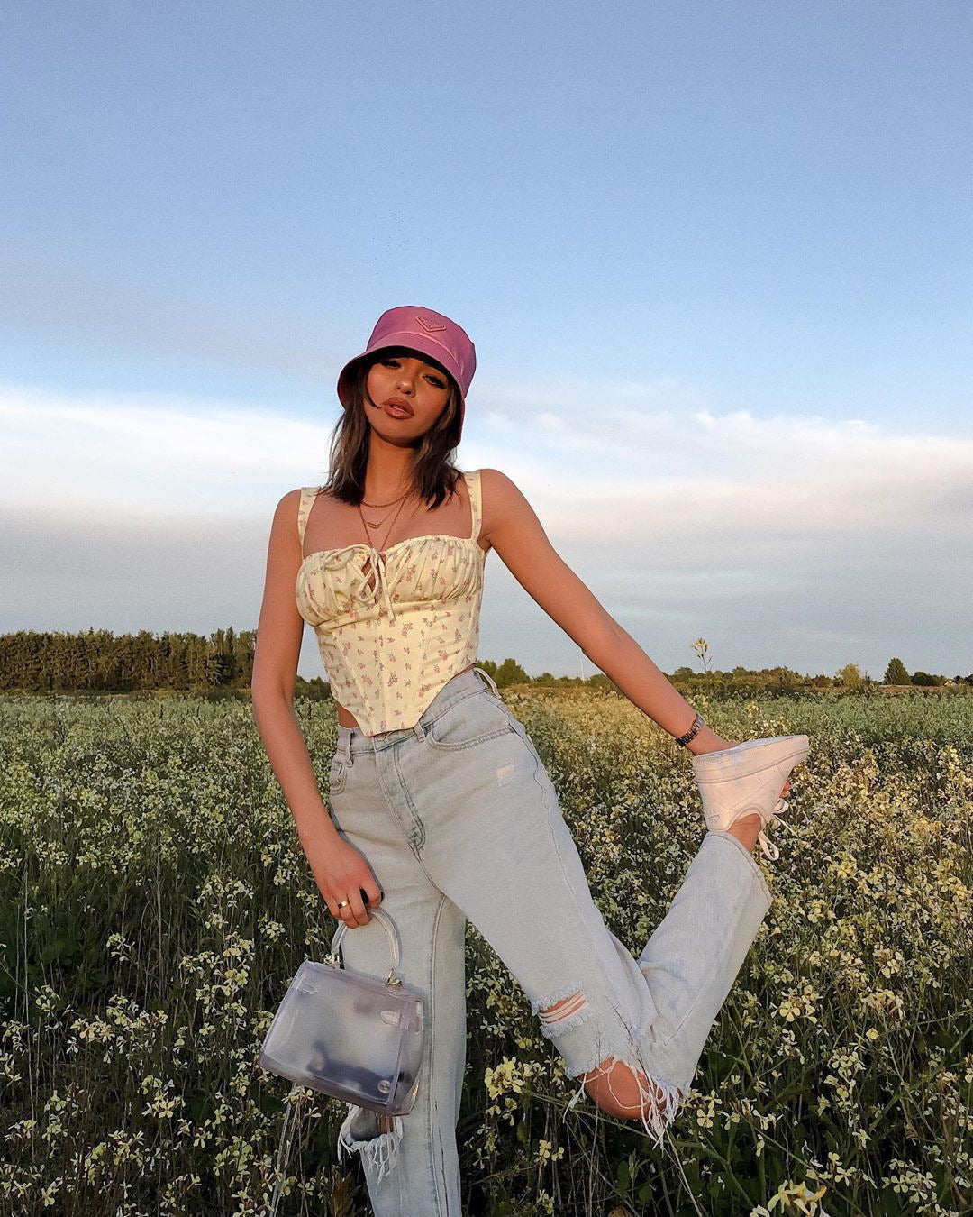 Lizakosht  High Quality Elegant Sexy V-neck Crop Tops Summer Floral Women's Corset Top  Club Party Tee Shirts Mujer
