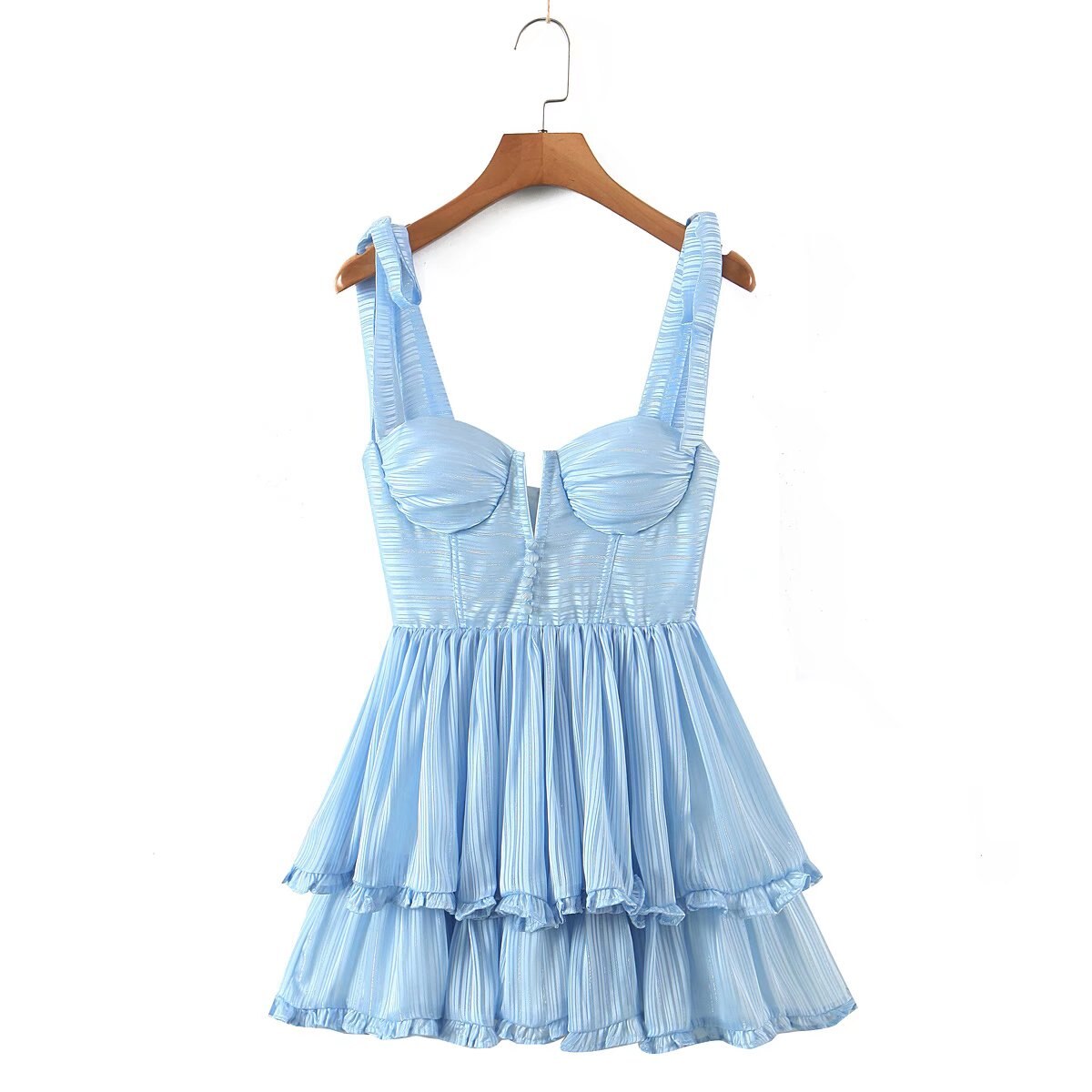 Lizakosht Summer Women Sexy Sling Sweet Ruffle Cake Chiffon Dress Female Holiday Party Mini White Dresses Ladies Chic Vestido