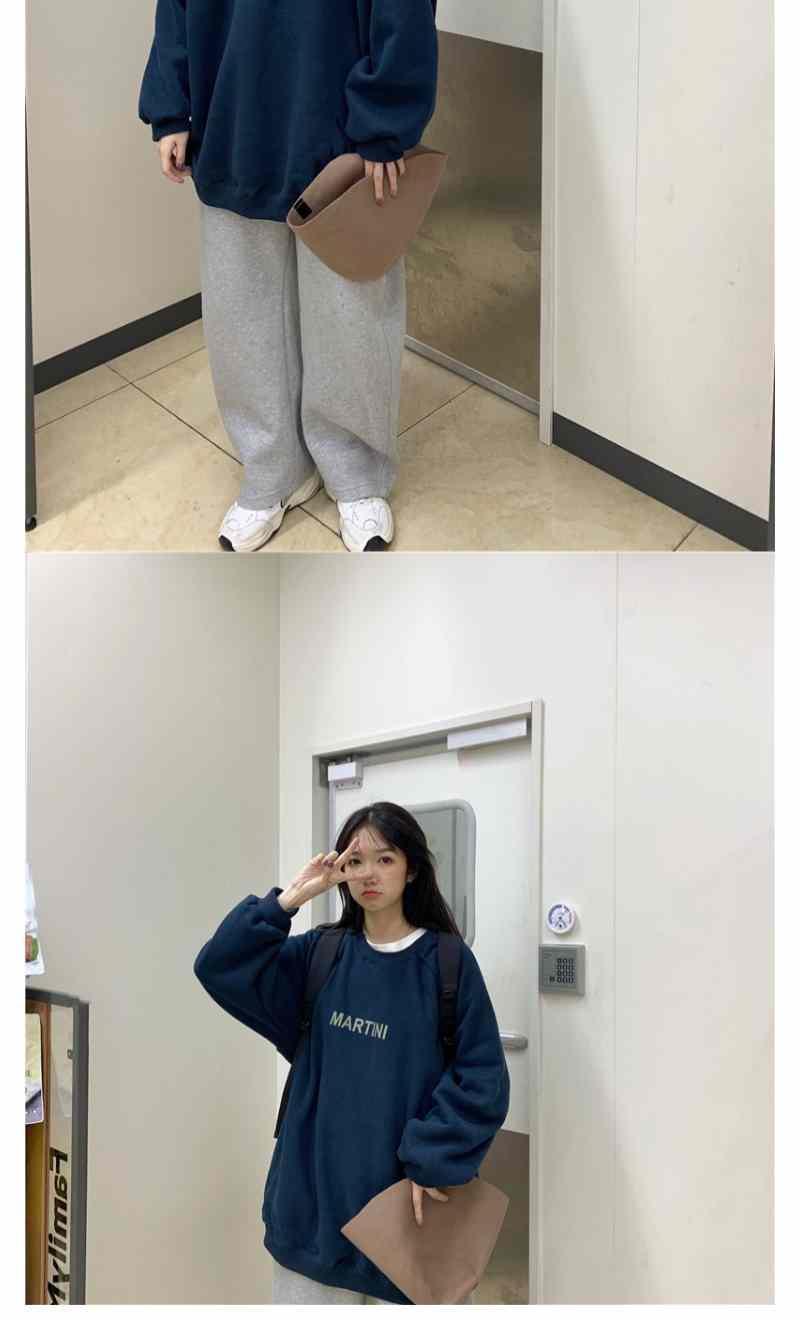 Hoodies Women Chic Letter High Street All-match Simple Unisex Couples Oversized Sweatshirt Thicker Soft Fall Basic Lady Clothing