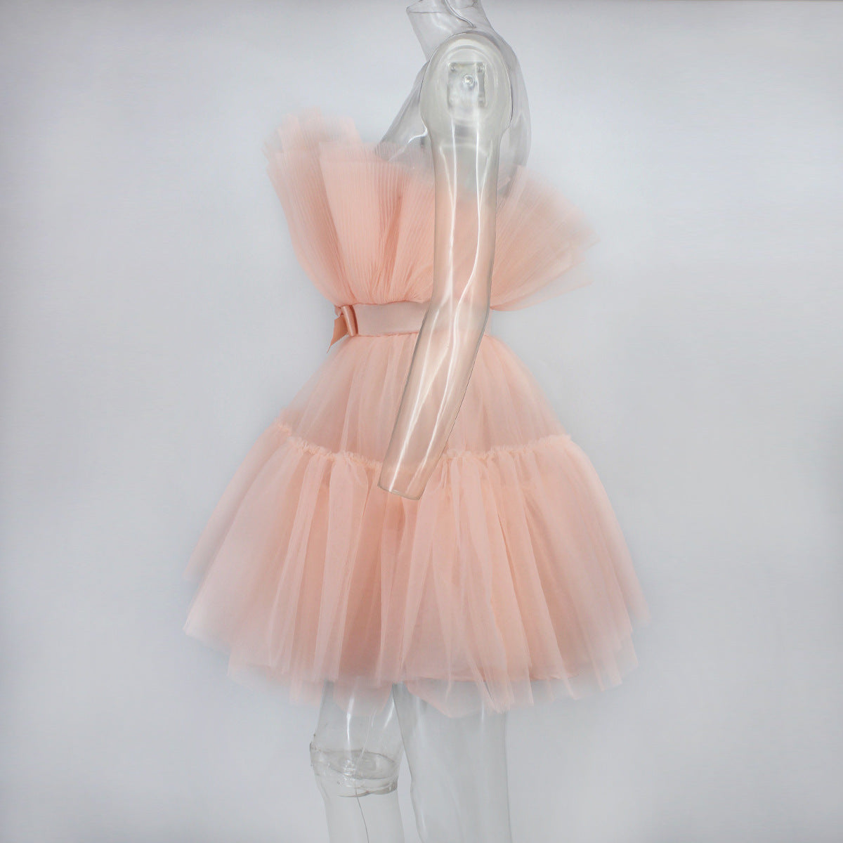 High Quality Lace Bodycon Dress Women Party Dress 2022  Summer Strapless Pink Mini Bodycon Dress Celebrity Evening Club Dress