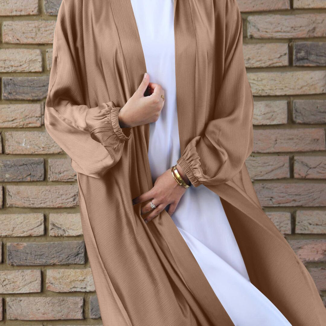 Wepbel Robe Dubai Drawstring Sleeve Dress Abaya Women's Islamic Clothing Hijab Cardigan Islamic Clothing Caftan Kimono Abaya