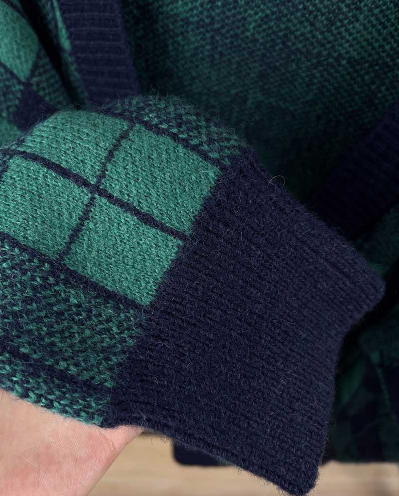 Lizakosht  green plaid  long cardigan women warm V-Neck Long Sleeve sweater women autumn winter women tops new sweater