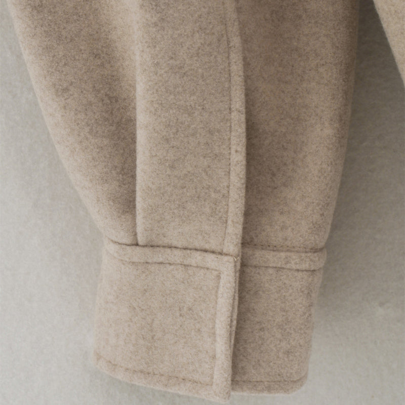Lizakosht Casual Woman Camel Loose Pocket Woolen Shirt 2021 Fashion Ladies Autumn Long Sleeve Thick Blouse Coat Female Long Outwear