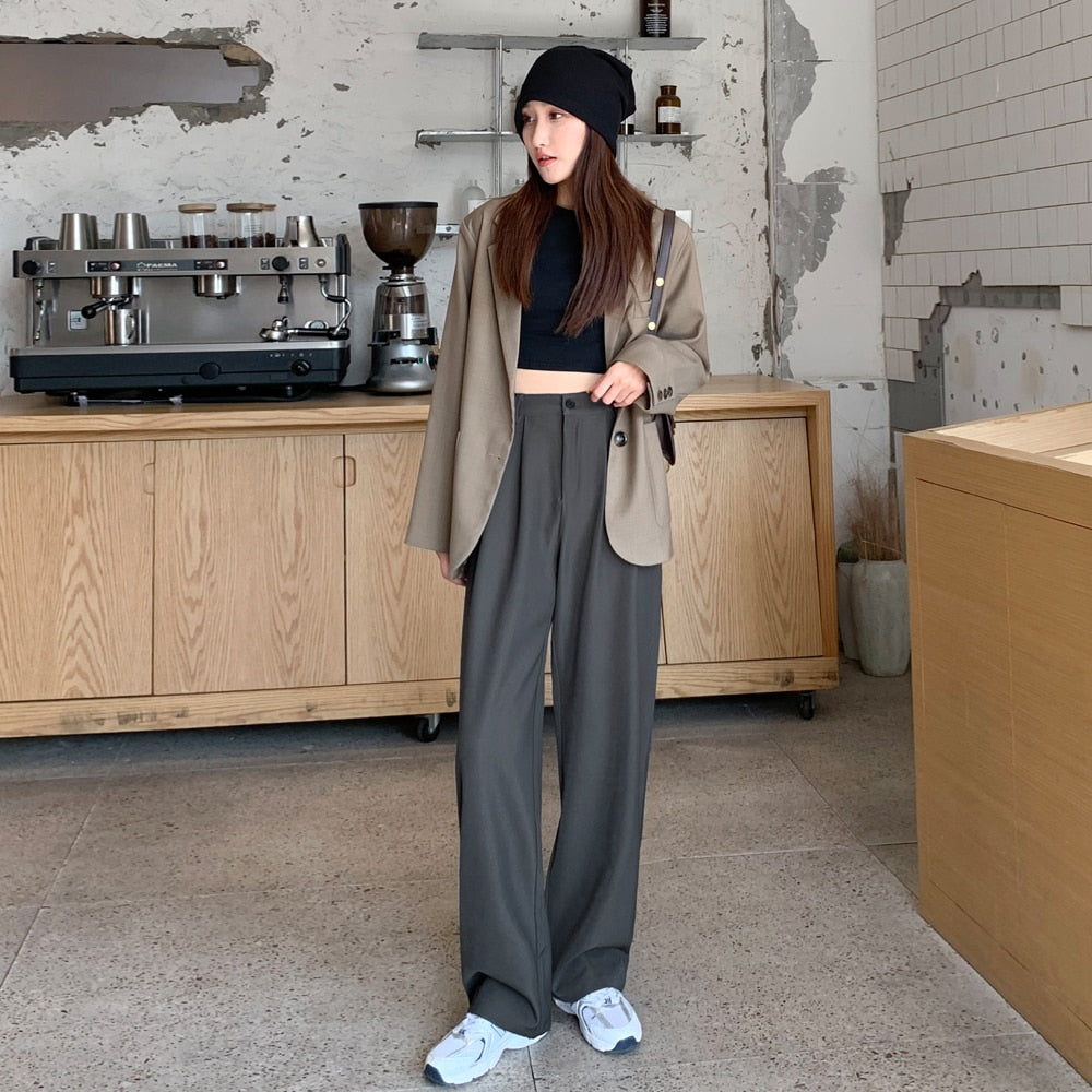 Lizakosht Summer Women Work Suit Pants Spring Quality Elegant Office Lady Long Trousers New Solid High Waist Female Pants