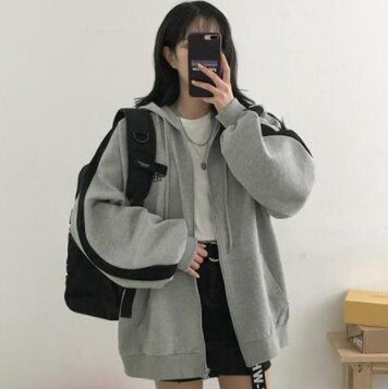 Womens Hooded Cross Rhinestone Zipper Hooded Sweater Plus Size  European and American Loose Top Two-piece Autumn 2021 New Style