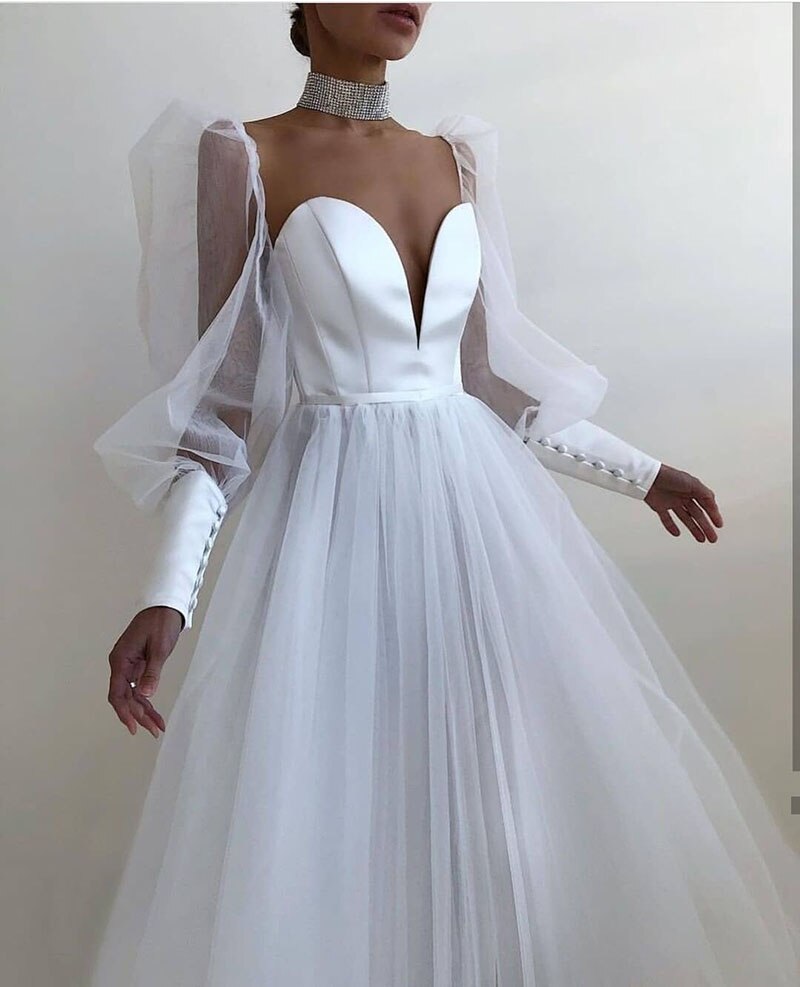 Lizakosht A line Evening Dress Promdress Short Simple Evening Gown Long Sleeves Robe De Soiree Formal Party Dresses Custom made