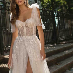 Grosfairy 2021 Women Wedding Party Slit Dress New Arrival Casual Brand Fashion Sexy Backless Sling Touching Chest Illusion Robe