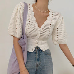 Tonngirls Vintage T Shirt Casual Slim Knitted T Shirt Women Short Sleeve  Tshirts V-neck Tee Shirt Femme Streetwear Korean Style