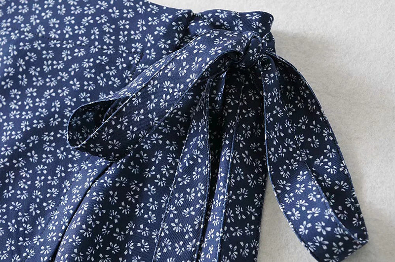 Lizakosht  Grunge 90s Streetwear Mini Skirts High Waist Flower Print Bow Bandage Aline Skirt Vintage Fashion Women Slim Clothes