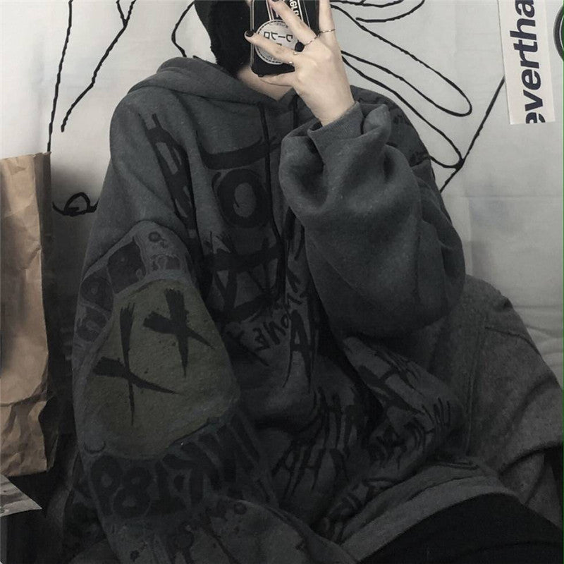 Lizakosht Gothic Japan Cartoon Hip Hop Hoodie Sweatshirt Oversize Women Spring Autumn Funny Punk Hoodies Tops Females Clothes Hoodie Girl