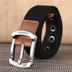 High quality Designer Luxury Brand Canvas Belt Metal Pin Bukcle Fabric Long Belts Men Trouser Multiple Colour Waist Accesories 4