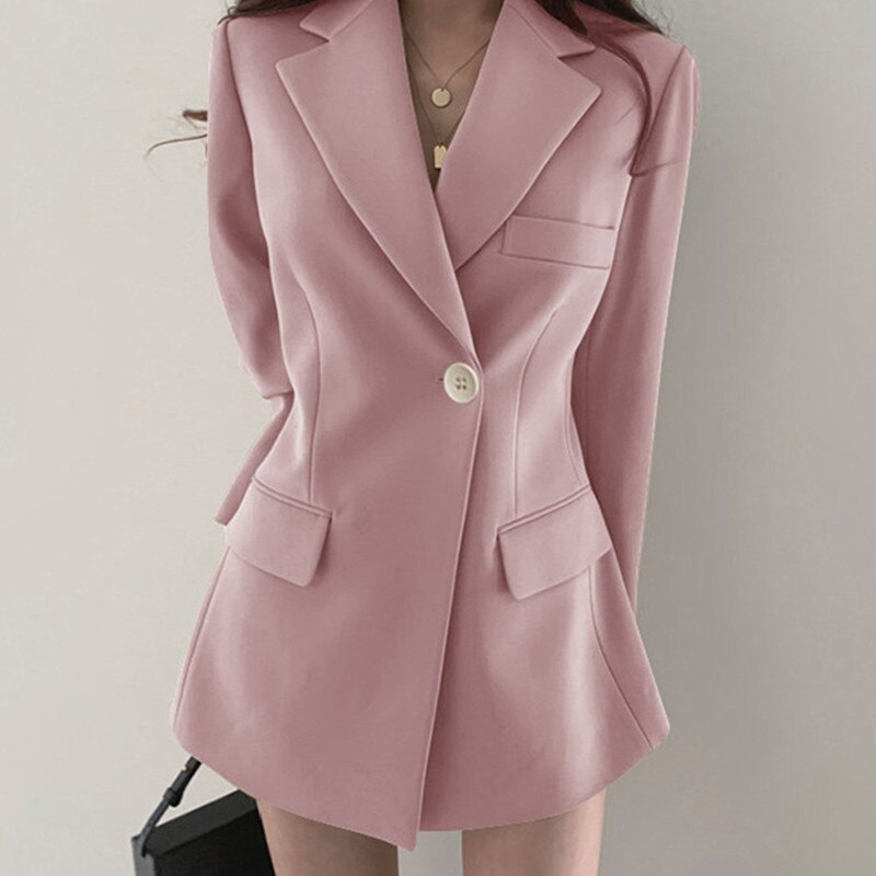 Blazer Women Autumn Thin Section Korean Version Ins Style Wind Retro Khaki Shirt Loose Casual Blazer Suit Female Solid Blazer