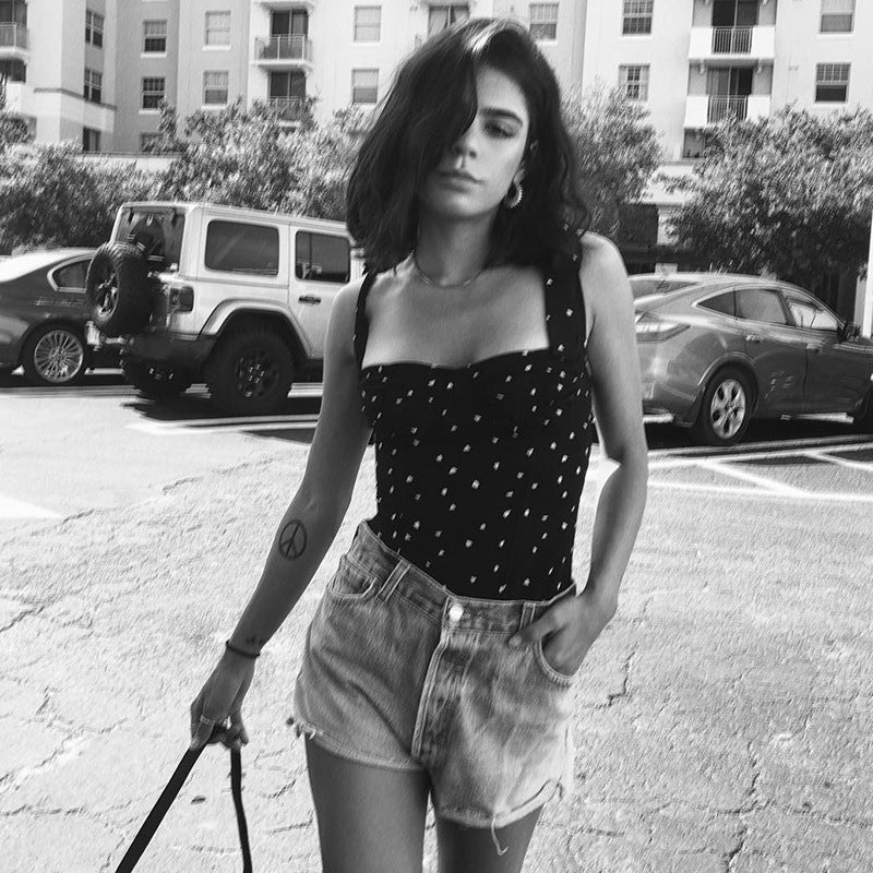 Sexy Cropped top t shirt Bandage Halter Ruched Black Flower tops for women Spring Autumn Ropa mujer Vetement femme Woman clothes