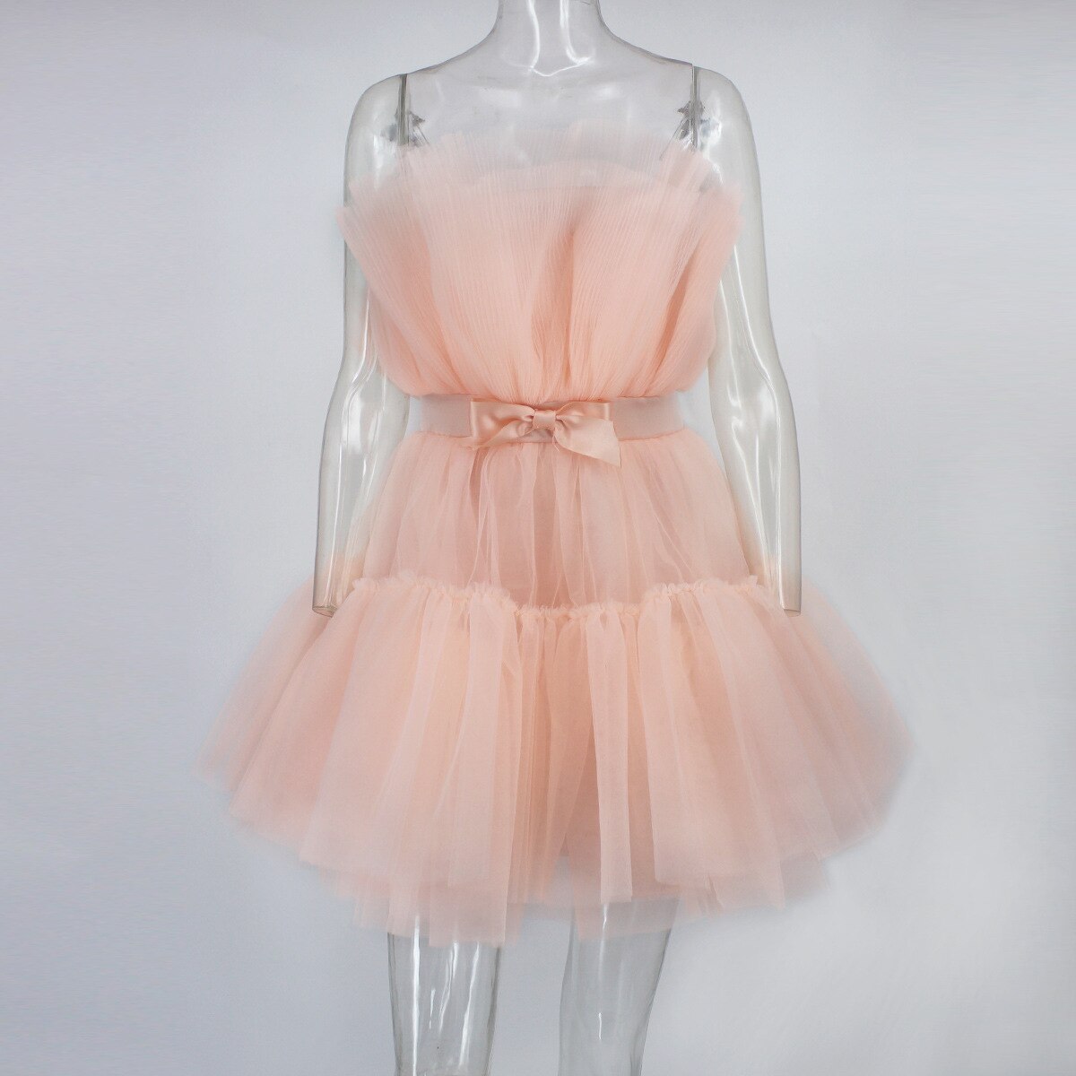 High Quality Lace Bodycon Dress Women Party Dress 2022  Summer Strapless Pink Mini Bodycon Dress Celebrity Evening Club Dress